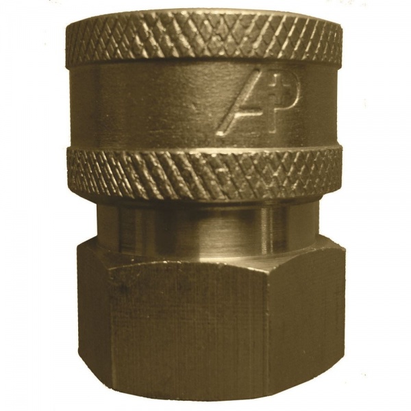 Coupler, 1/4" Female, Brass, A+