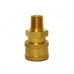 Coupler, 1/4" Male, Brass, A+